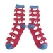 Mr Sparrow Happy Sheep Socks Dark Red

