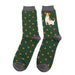 Mr Sparrow Cute Jack Russells Socks Green
