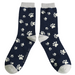 Mr Sparrow Paw Print Socks Navy
