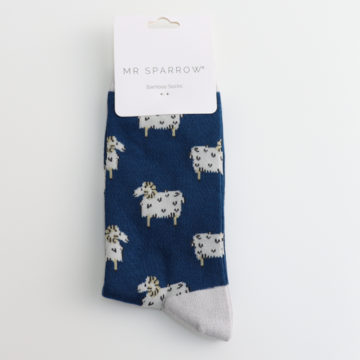 Mr Sparrow Rams Socks Navy
