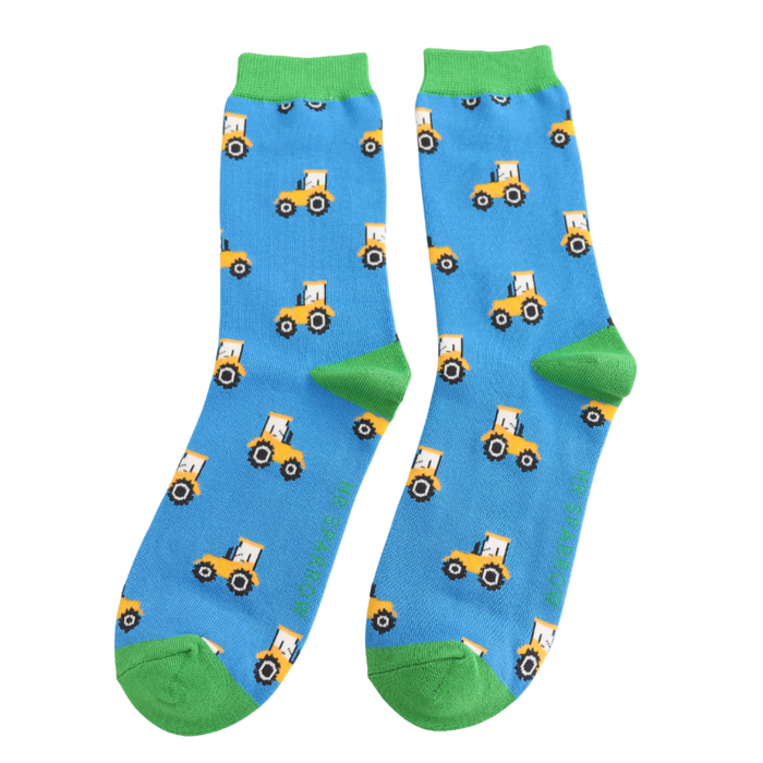 Mr Sparrow Tractor Socks Blue
