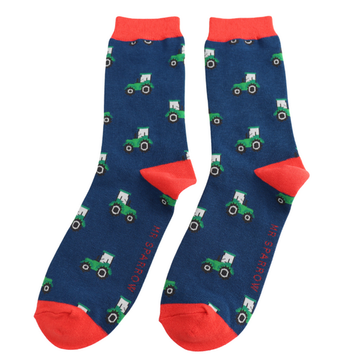Mr Sparrow Tractor Socks Navy

