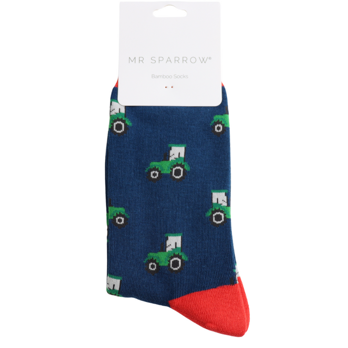 Mr Sparrow Tractor Socks Navy

