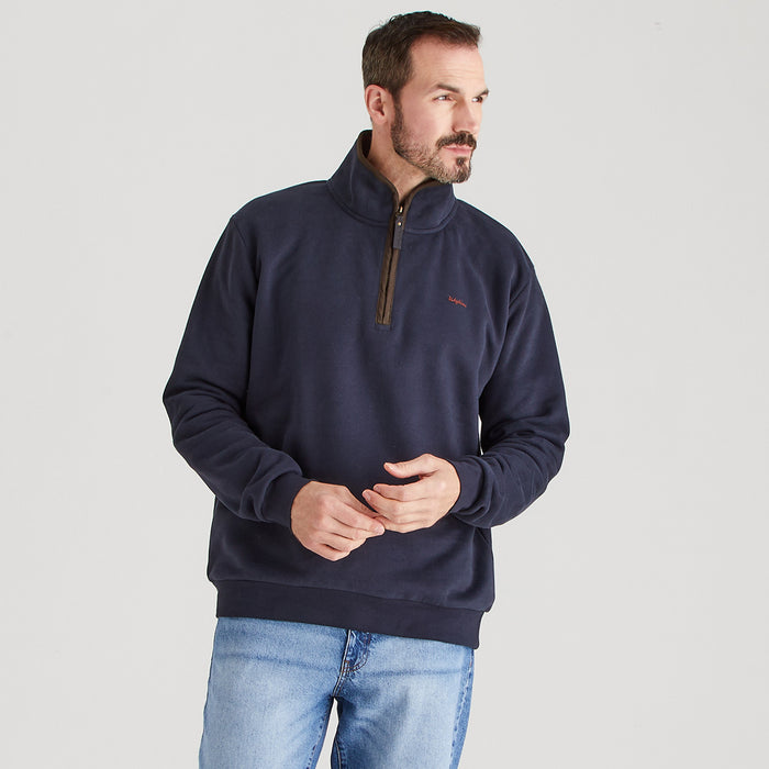 Ridgeline Men's Brancaster 1/4 Zip Top Navy