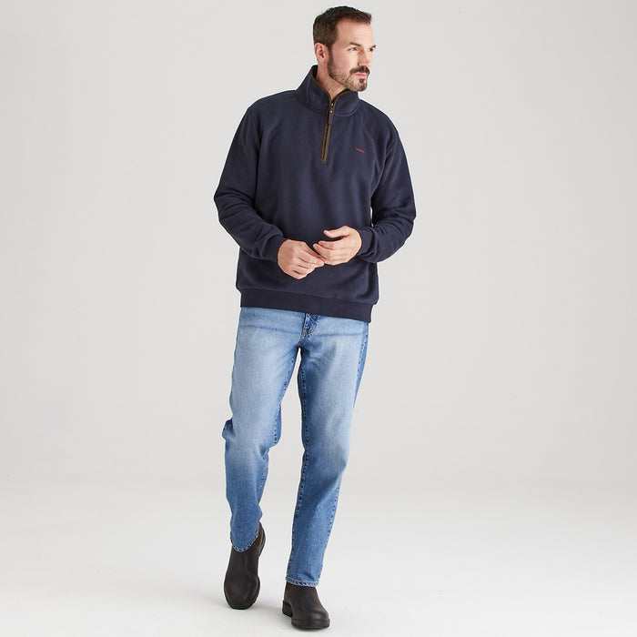 Ridgeline Men's Brancaster 1/4 Zip Top Navy