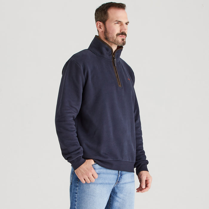Ridgeline Men's Brancaster 1/4 Zip Top Navy