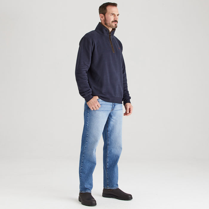 Ridgeline Men's Brancaster 1/4 Zip Top Navy