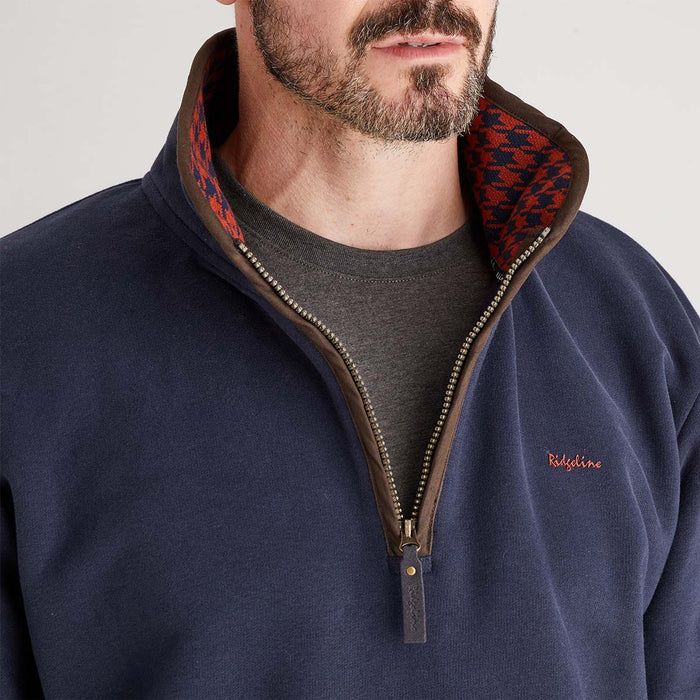 Ridgeline Men's Brancaster 1/4 Zip Top Navy