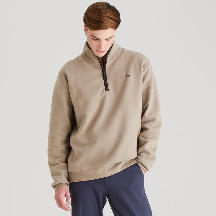 Ridgeline Men's Brancaster 1/4 Zip Top Cashew