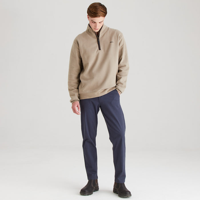 Ridgeline Men's Brancaster 1/4 Zip Top Cashew