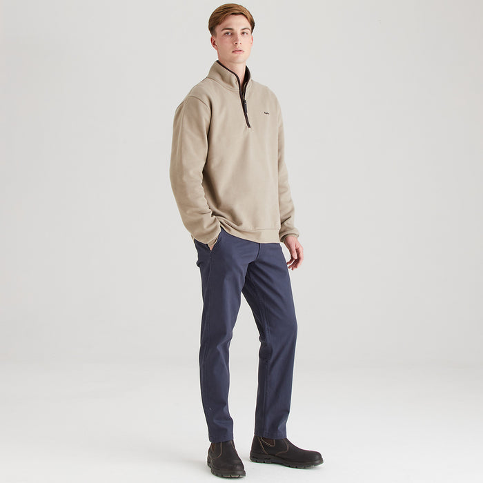 Ridgeline Men's Brancaster 1/4 Zip Top Cashew
