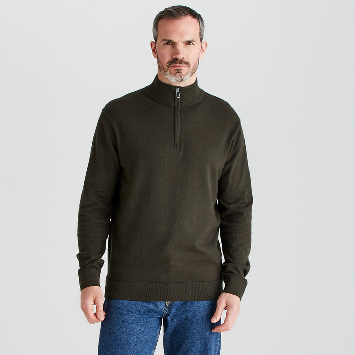 Ridgeline Men's Hartland Knit 1/4 Zip Deep Forest