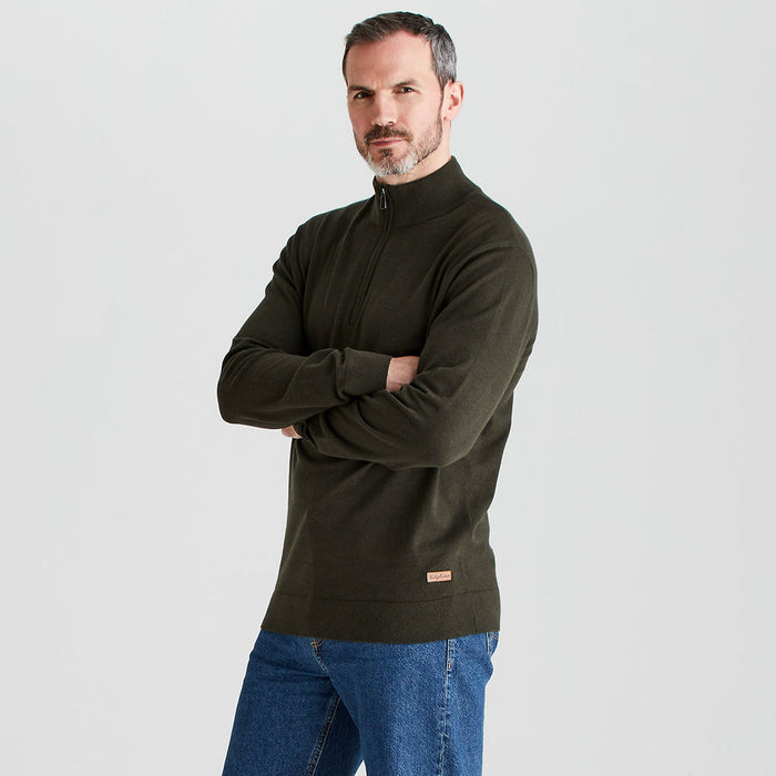 Ridgeline Men's Hartland Knit 1/4 Zip Deep Forest