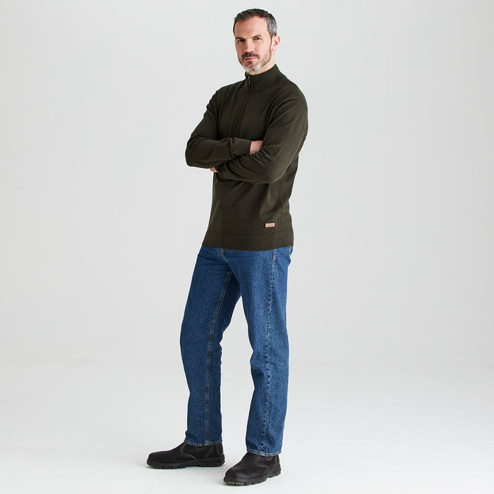 Ridgeline Men's Hartland Knit 1/4 Zip Deep Forest