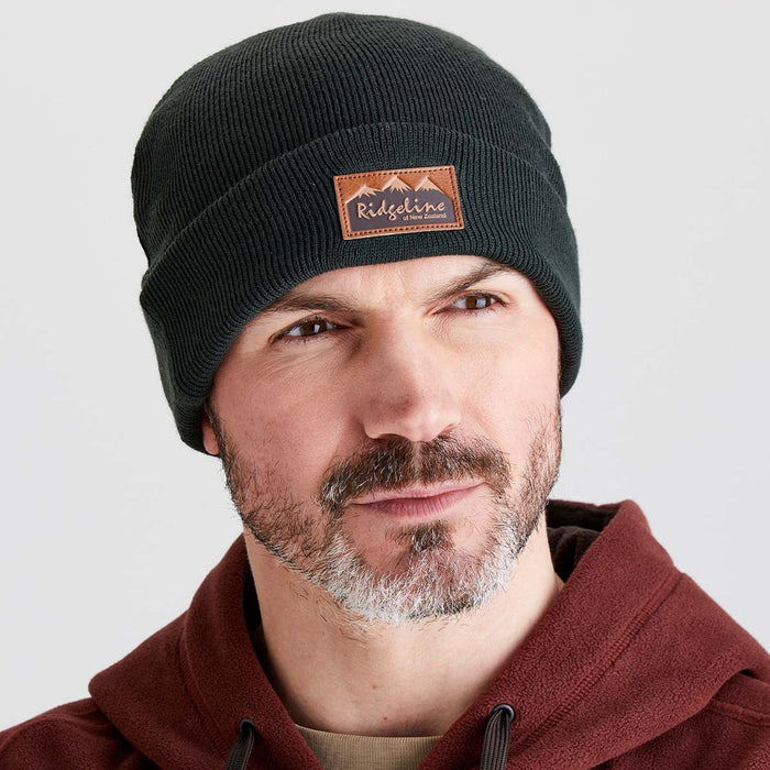 Ridgeline Heritage Fine Knit Beanie Hat Deep Forest