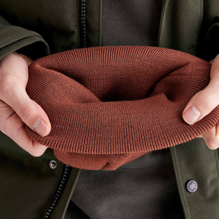 Ridgeline Heritage Fine Knit Beanie Hat Nutmeg