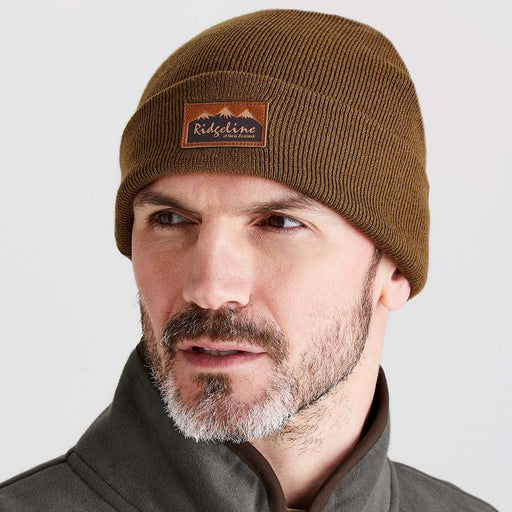Ridgeline Heritage Fine Knit Beanie Hat Teak