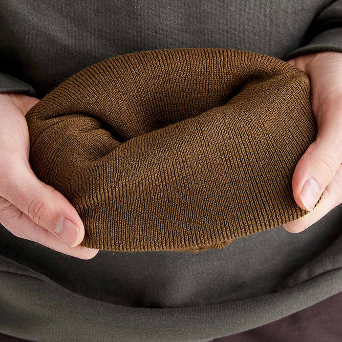 Ridgeline Heritage Fine Knit Beanie Hat Teak