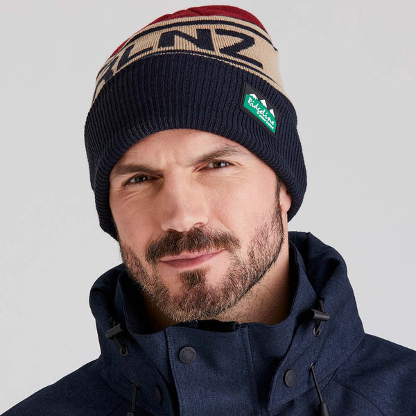 Ridgeline RidgelineNZ Kitted Beanie Hat Navy Multi