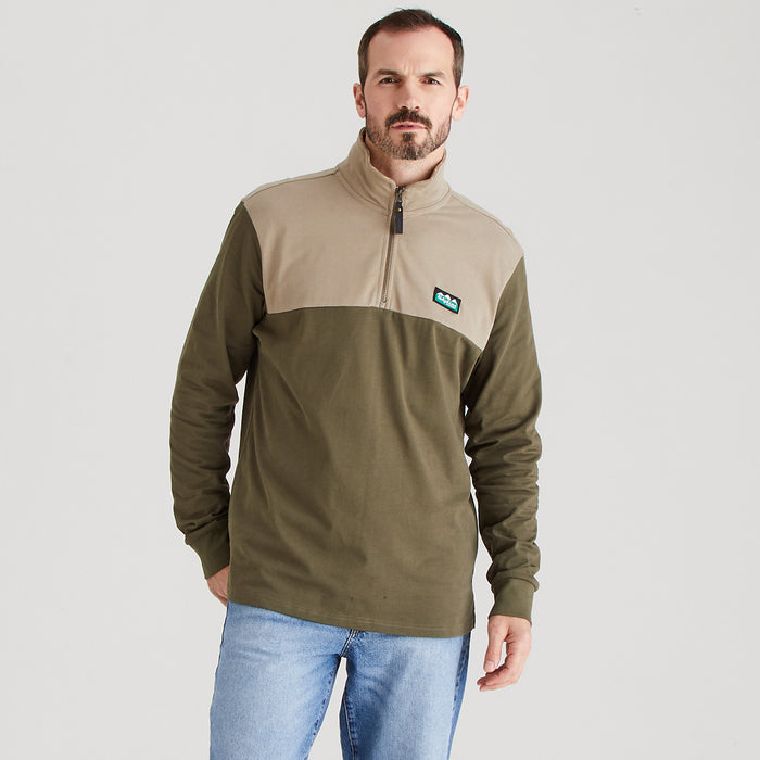Ridgeline Men's Salthouse Zip Top Ivy Green Multi