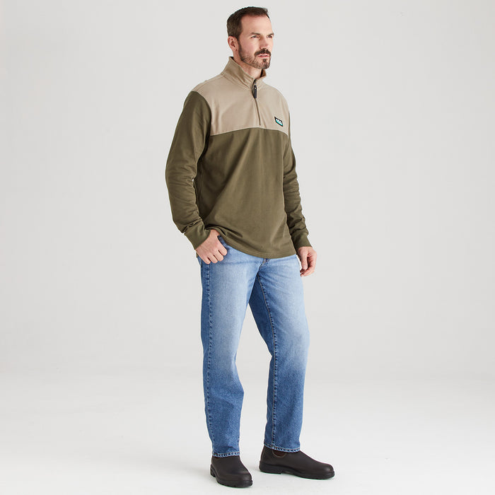 Ridgeline Men's Salthouse Zip Top Ivy Green Multi