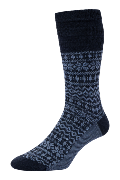 HJ Wool Softop Socks Fairisle
