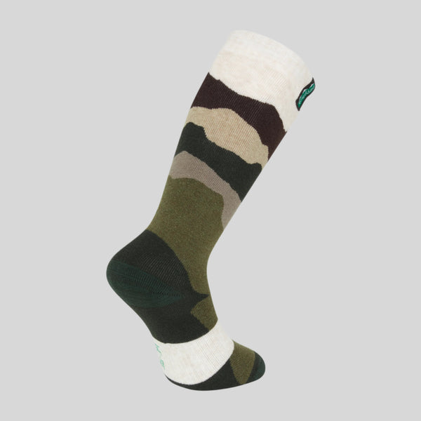 Ridgeline Merino Full Olive Stripe Socks