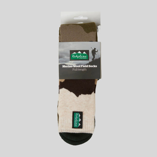 Ridgeline Merino Full Olive Stripe Socks