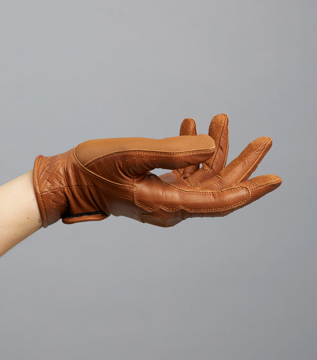 Premier Equine Mizar Leather Riding Glove Tan