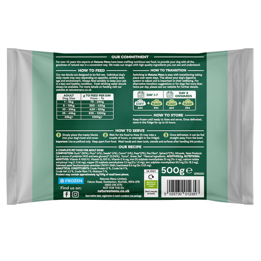 Natures Menu 80/20 Block Duck 500g
