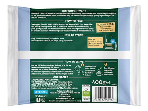 Natures Menu Ready to Mix White Fish
