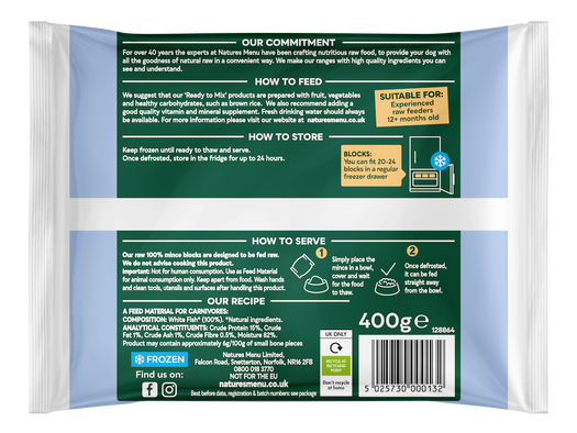 Natures Menu Ready to Mix White Fish
