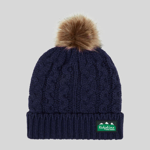 Ridgeline Nordic Fleck Bobble Hat Navy