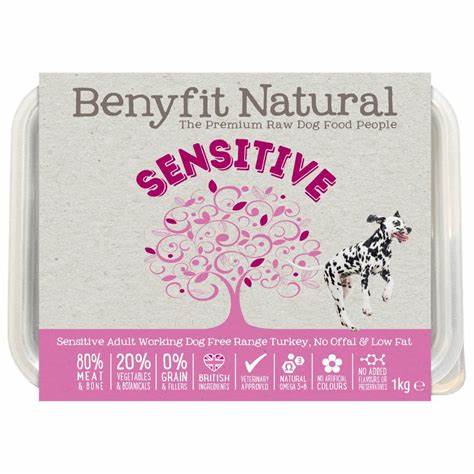 Benyfit Sensitive Complete Adult Raw Working Dog Food 
