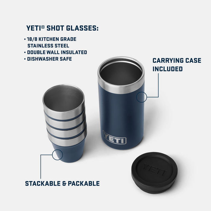 Yeti Shot Glasses & Case Tropical Pink