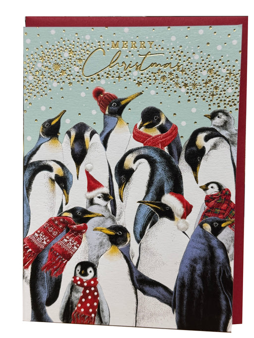 The Art File Merry Penguin Card