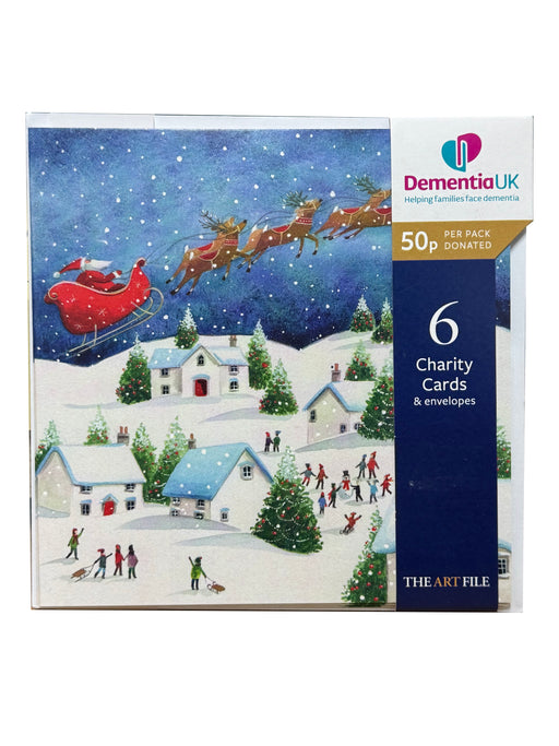 The Art File Santa & Reindeer Pack-6 Charity Cards