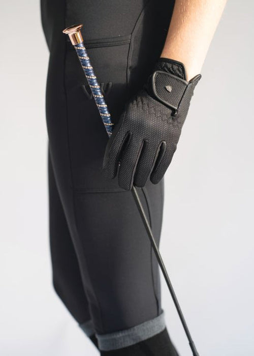 WoofWear Twisted Riding Whip Navy & Rose Gold