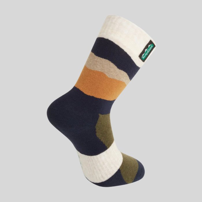 Ridgeline Merino Mid Navy Stripes Socks