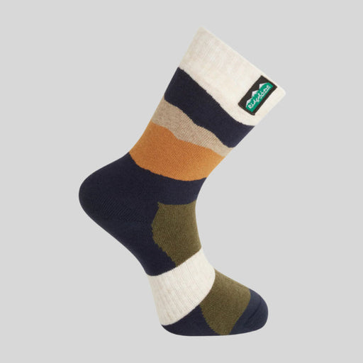 Ridgeline Merino Mid Navy Stripes Socks