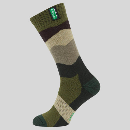 Ridgeline Merino Mid Olive Stripe Socks