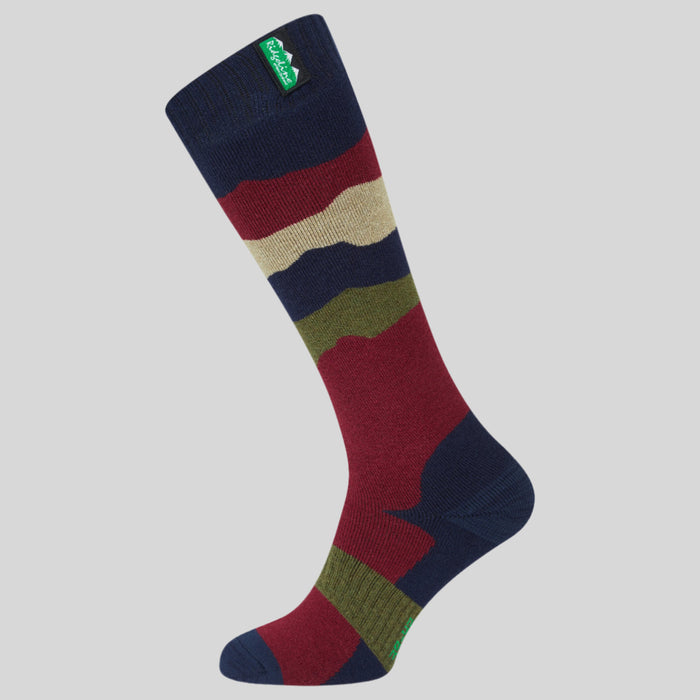 Ridgeline Merino Full Navy Stripes Socks