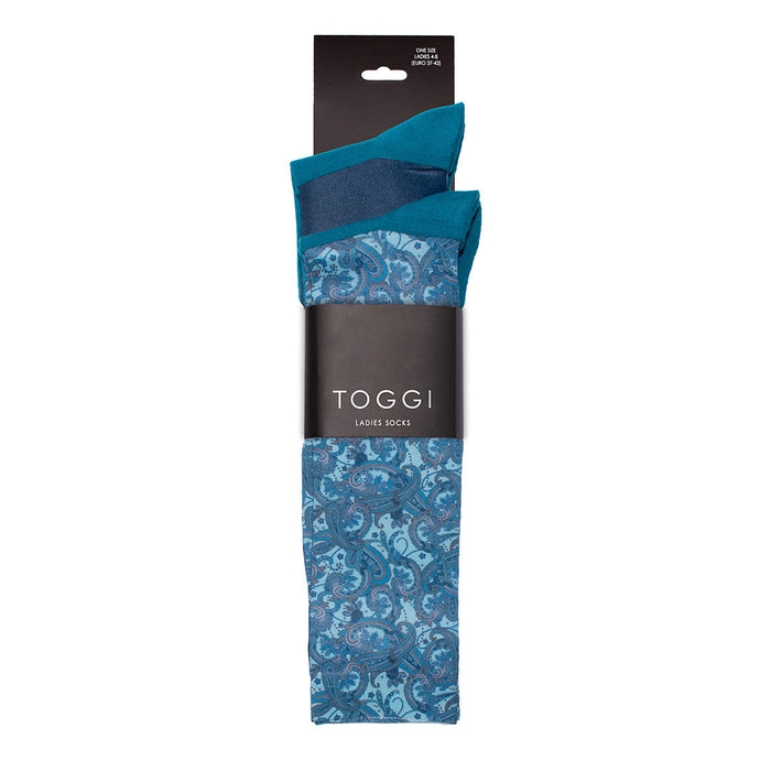 Toggi Womens Ranworth Socks 2pk Teal
