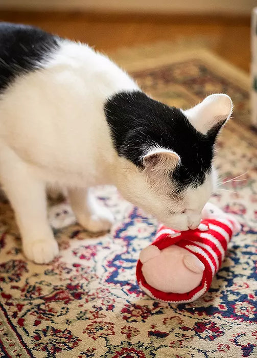Rosewood Christmas Penny Pig In Blanket Cat Toy