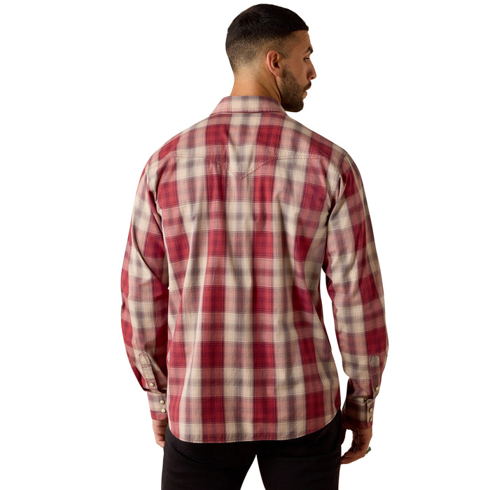 Ariat Hawthorne Long Sleeved Shirt Brick Red Plaid