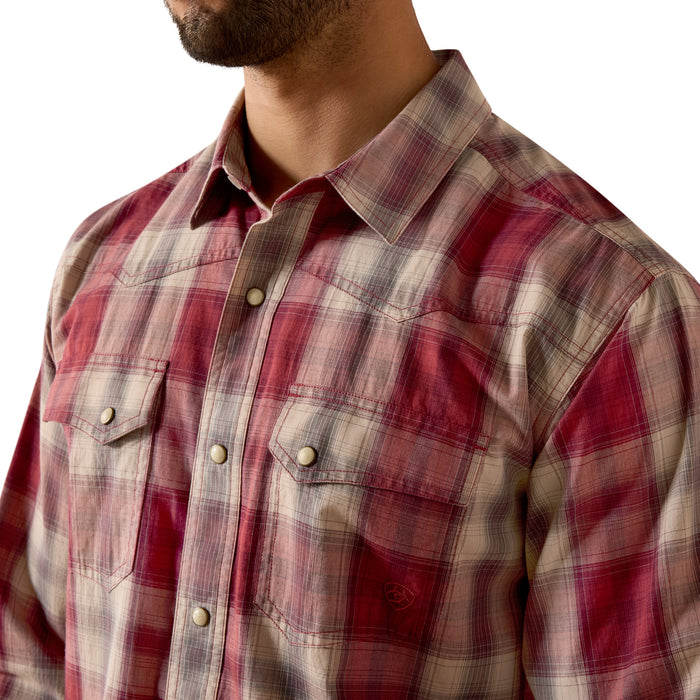 Ariat Hawthorne Long Sleeved Shirt Brick Red Plaid