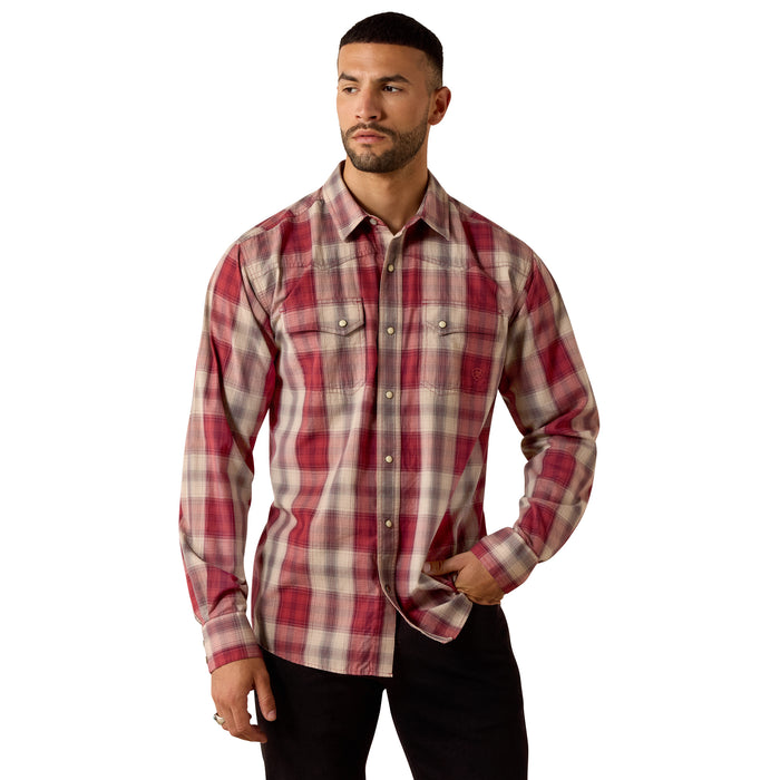 Ariat Hawthorne Long Sleeved Shirt Brick Red Plaid