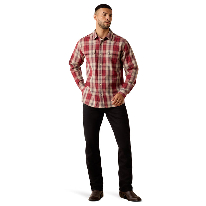 Ariat Hawthorne Long Sleeved Shirt Brick Red Plaid