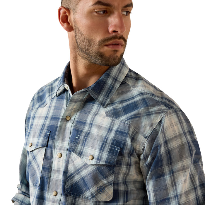 Ariat Heathcliffe Long Sleeved Shirt Blue Plaid