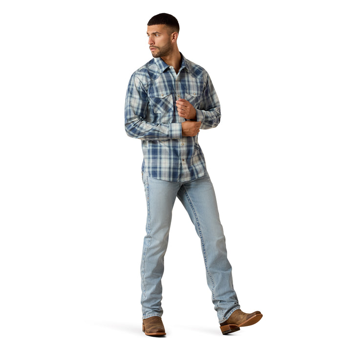 Ariat Heathcliffe Long Sleeved Shirt Blue Plaid
